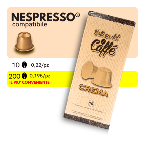 Capsule Compatibili NESPRESSO®️ - Bottega del Caffè - CREMA