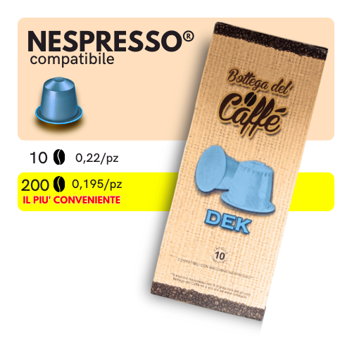 Capsule Compatibili NESPRESSO®️ - Bottega del Caffè - DECAFFEINATO