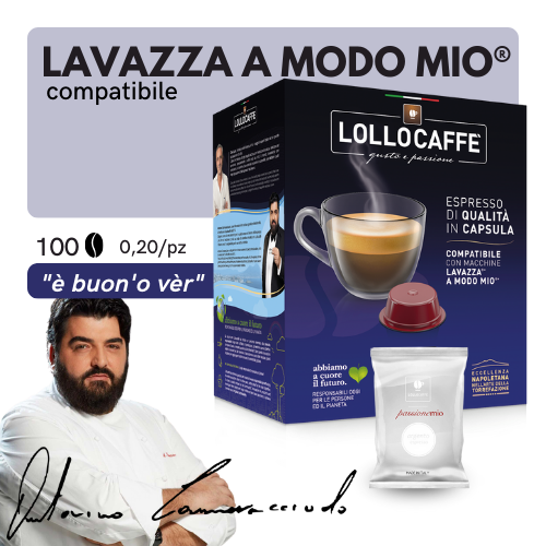 Capsule Compatibili A MODO MIO®️ - Lollo Caffè Passionemio - Miscela ARGENTO