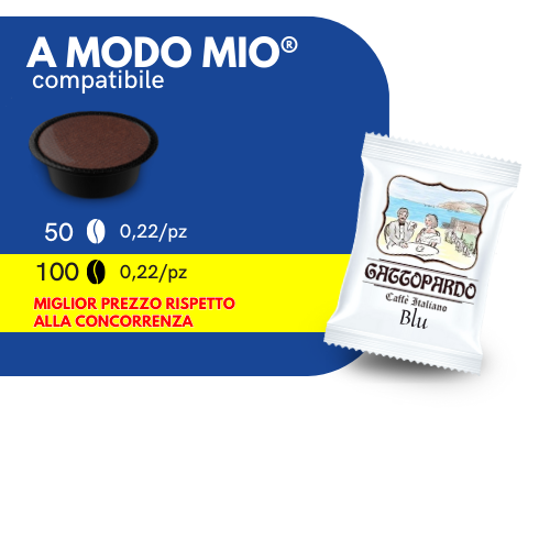 Capsule Compatibili A MODO MIO®️ - To.Da Caffè MioGattopardo - BLU