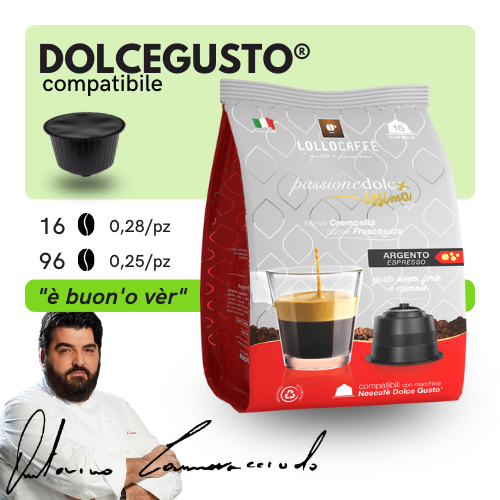 Capsule Compatibili DOLCEGUSTO®️ - Lollo Caffè Passionedolcissima - Miscela ARGENTO