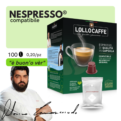 Capsule Compatibili NESPRESSO®️ - Lollo Caffè Passionespresso - Miscela ARGENTO