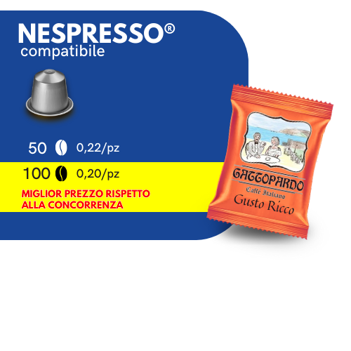 Capsule Caffè Compatibili NESPRESSO®️ - To.Da Caffè Gattopardo - GUSTO RICCO