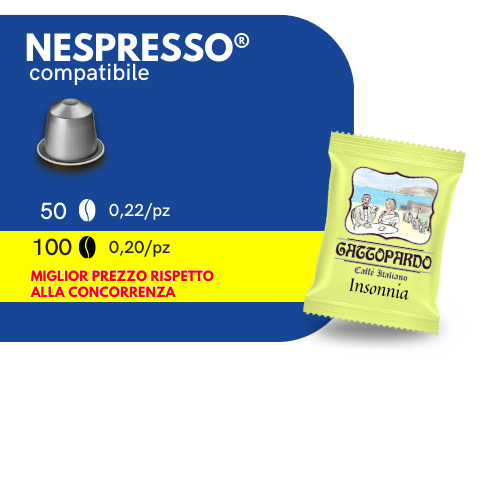 Capsule Compatibili NESPRESSO®️ - To.Da Caffè Gattopardo - INSONNIA