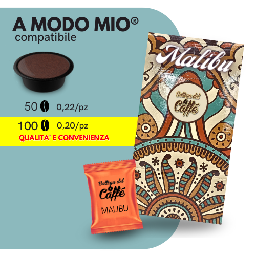 Capsule Compatibili A MODO MIO®️ - Bottega del Caffè - MALIBU