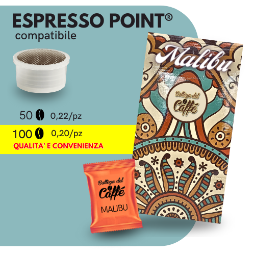 Capsule Compatibili ESPRESSO POINT®️ - Bottega del Caffè - MALIBU'