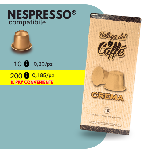 Capsule Compatibili NESPRESSO®️ - Bottega del Caffè - CREMA