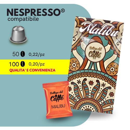 Capsule Compatibili NESPRESSO®️ - Bottega del Caffè - MALIBU'