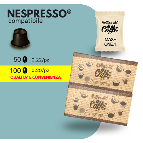 Capsule Compatibili NESPRESSO®️ - Bottega del Caffè - MAX-ONE.1