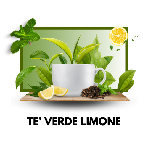 TE' VERDE LIMONE In Foglie - NeroNobile - Capsule Compatibili NESPRESSO®️- 10 capsule